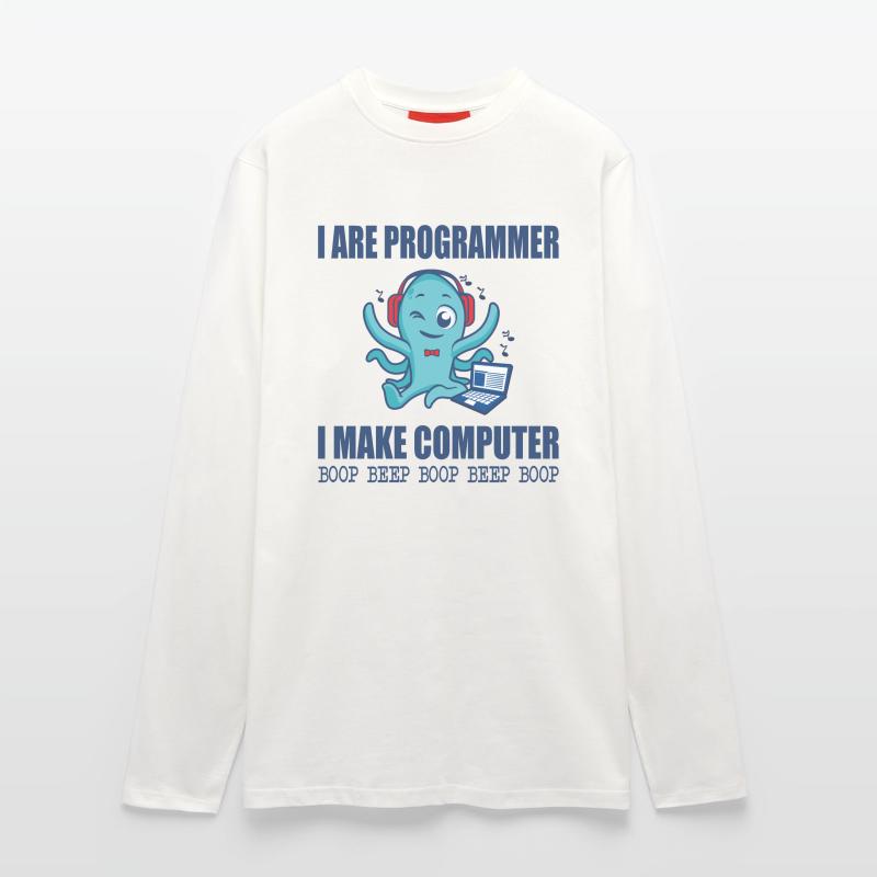 I are programmer i make computer boop beep boop Langarmshirt - made by SPREAD 