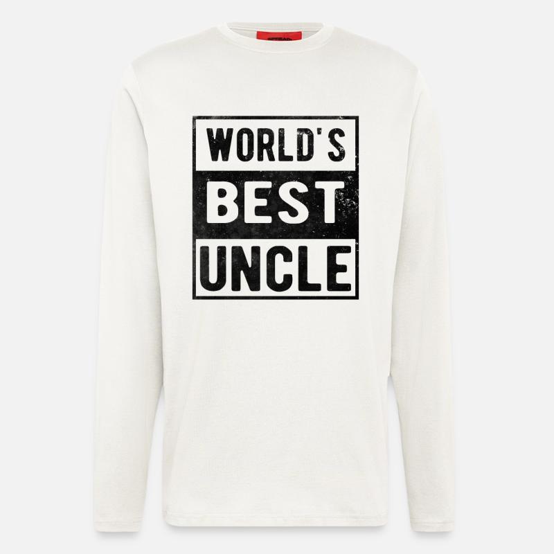 Welt bester Onkel - Langarmshirt - made by SPREAD  - OFF WHITE