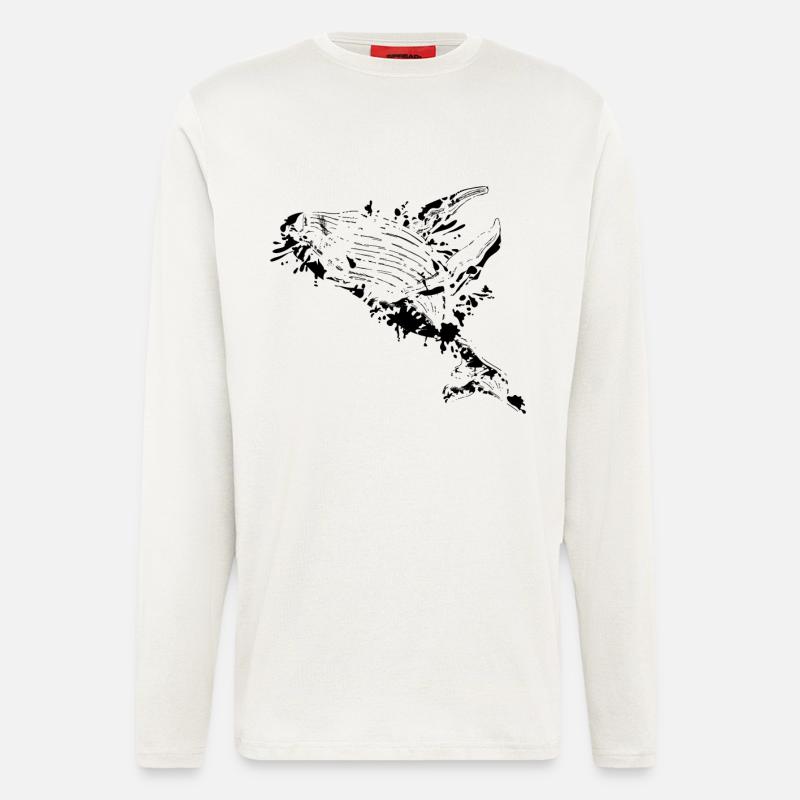 Buckelwal cool - Langarmshirt - made by SPREAD  - OFF WHITE