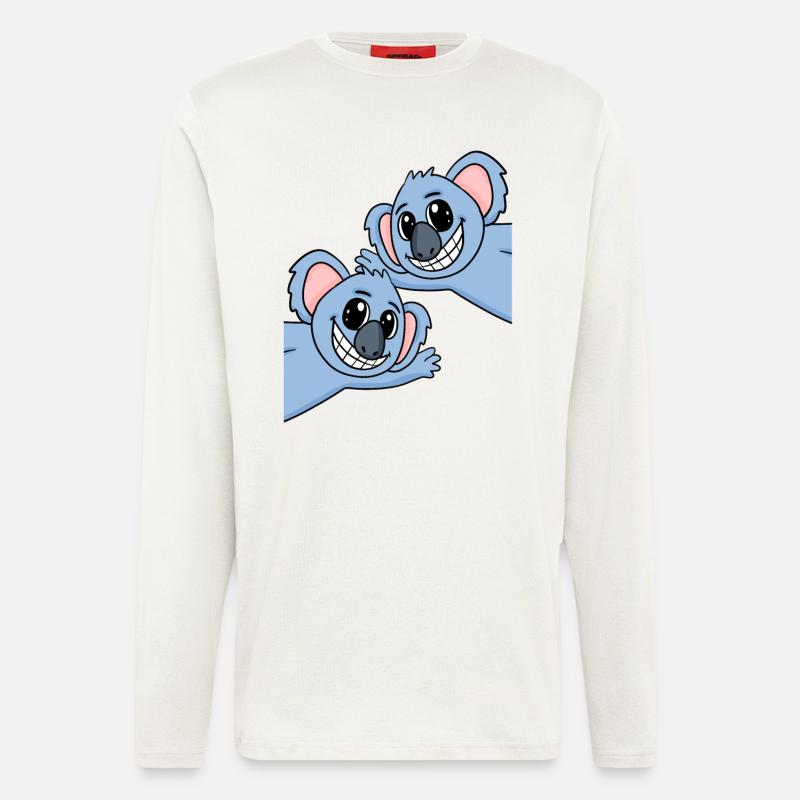 Koala Koalas - Manches longues bio décontracté fabriqué en UE - OFF WHITE