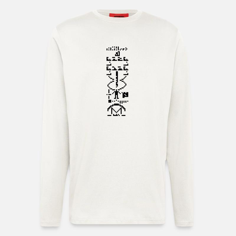 Arecibo Message - Langarmshirt - made by SPREAD  - OFF WHITE