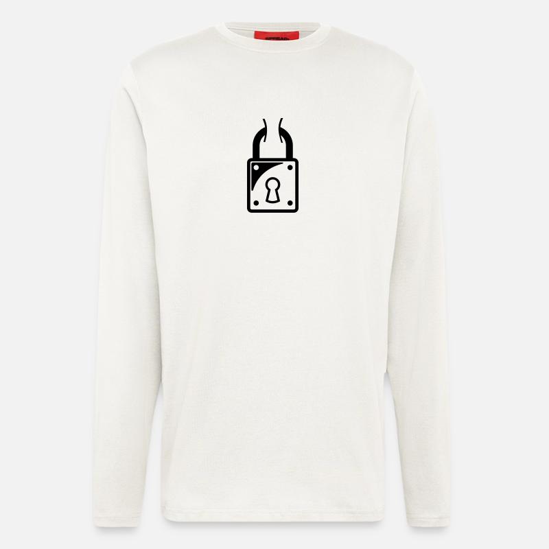 Vorhängeschloss - Langarmshirt - made by SPREAD  - OFF WHITE