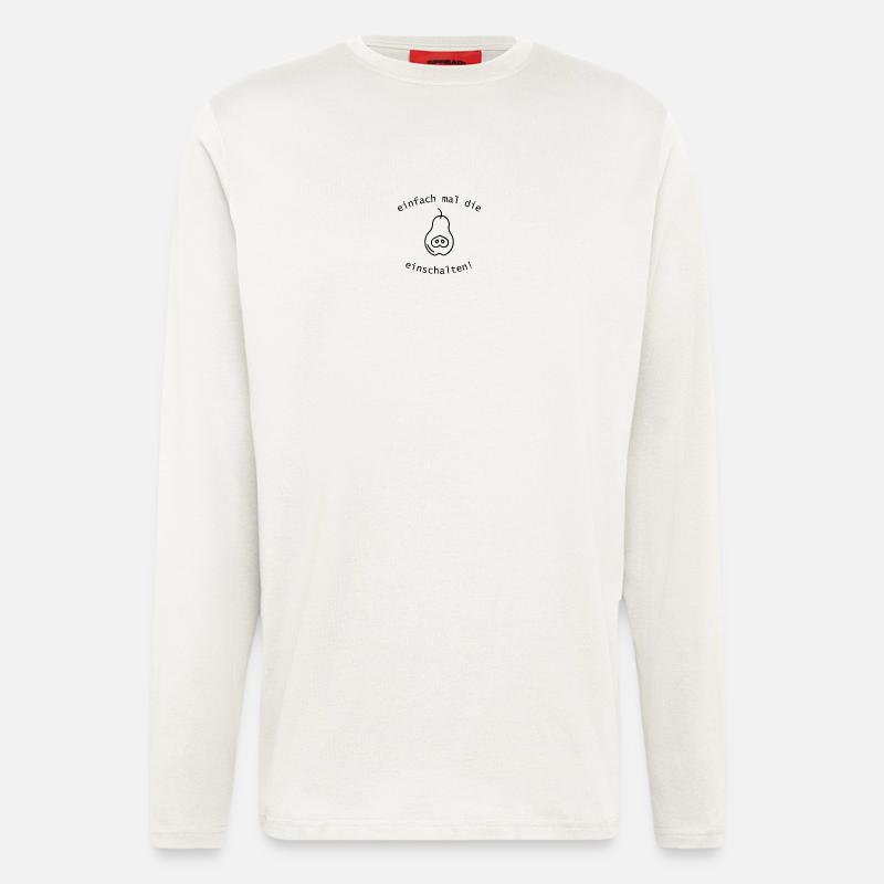 Einfach mal die Birne einschalten  - Langarmshirt - made by SPREAD  - OFF WHITE