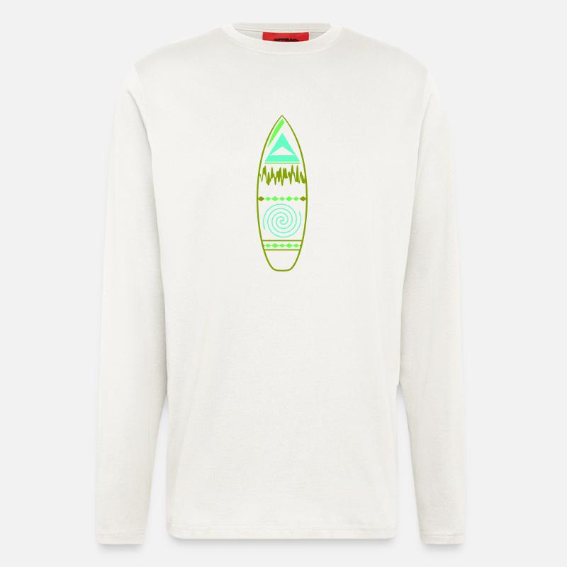 surfboard_design - Langarmshirt - made by SPREAD  - OFF WHITE