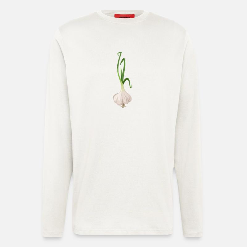 Knoblauch Pflanze - Langarmshirt - made by SPREAD  - OFF WHITE
