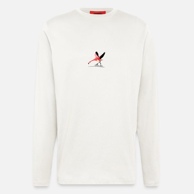 Flamingo - Langarmshirt - made by SPREAD  - OFF WHITE