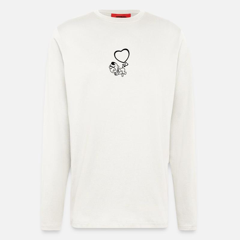Engel Herzen pupsen 1c - Langarmshirt - made by SPREAD  - OFF WHITE