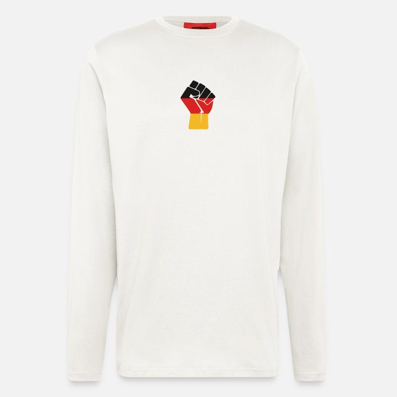 Flaggenfaust Kraft der Einheit - Langarmshirt - made by SPREAD  - OFF WHITE