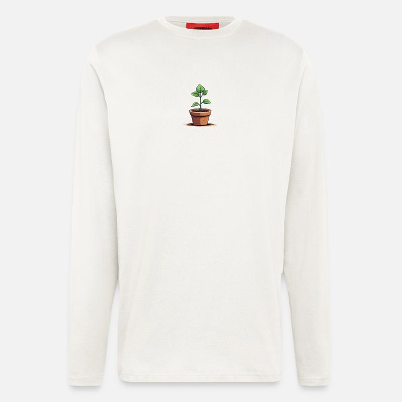 Süße Topfpflanze - Langarmshirt - made by SPREAD  - OFF WHITE