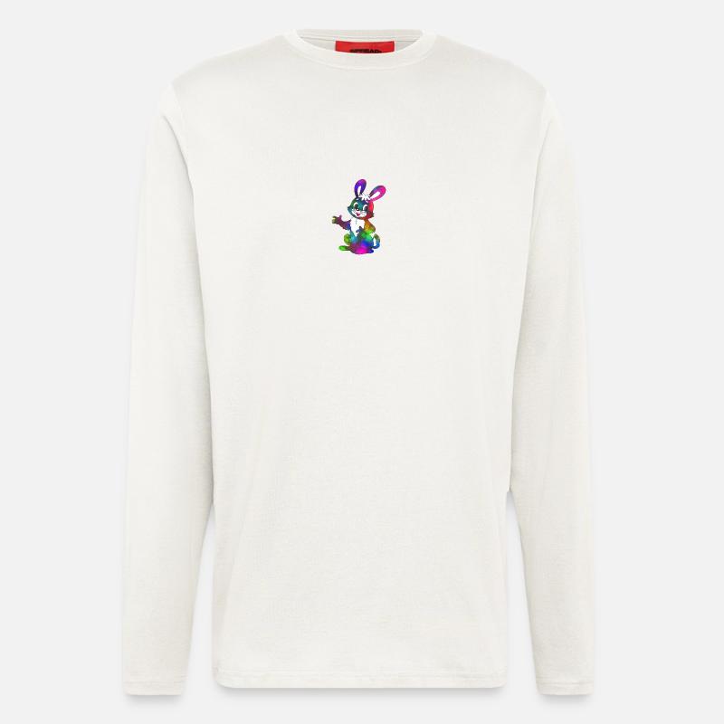 Rainbow Rabbit - Longsleeve - made by SPREAD  - OFF WHITE
