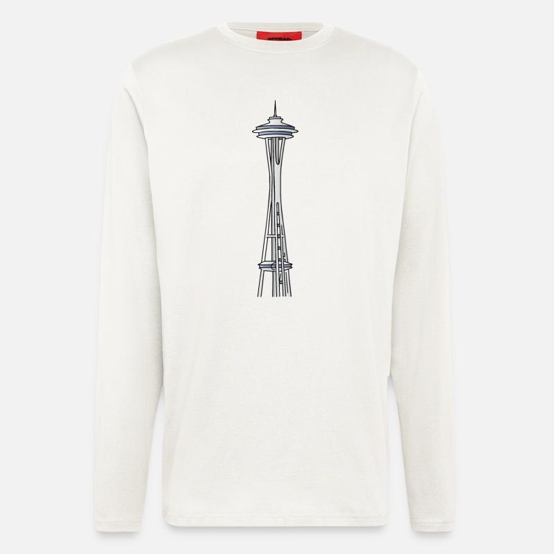 "Space Needle" in Seattle - Longsleeve - made by SPREAD  - OFF WHITE