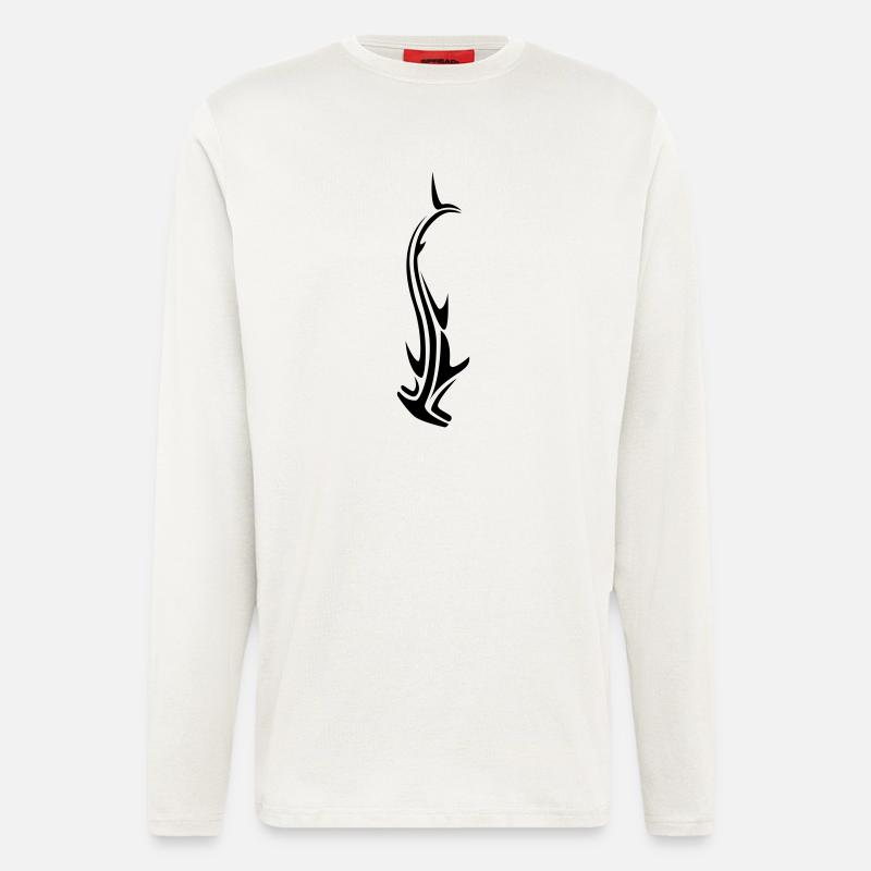 hammer_shark_06 - Langarmshirt - made by SPREAD  - OFF WHITE