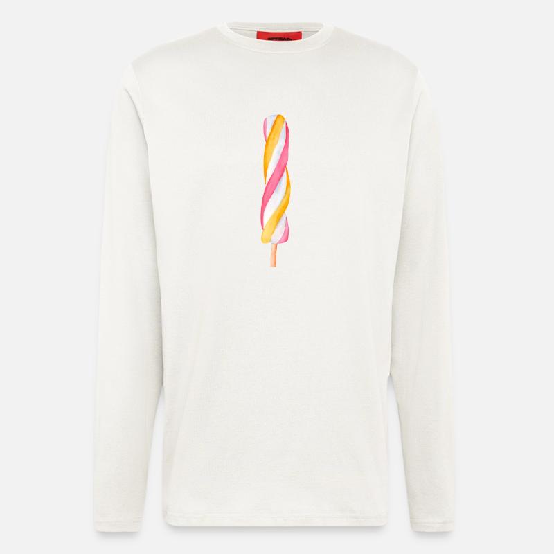 Mehrfarbige Eiscreme - Langarmshirt - made by SPREAD  - OFF WHITE