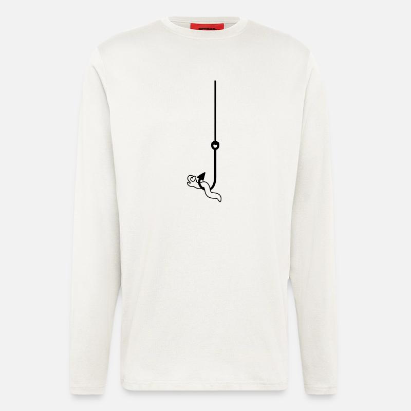Worm On The Hook - Longsleeve - made by SPREAD  - OFF WHITE