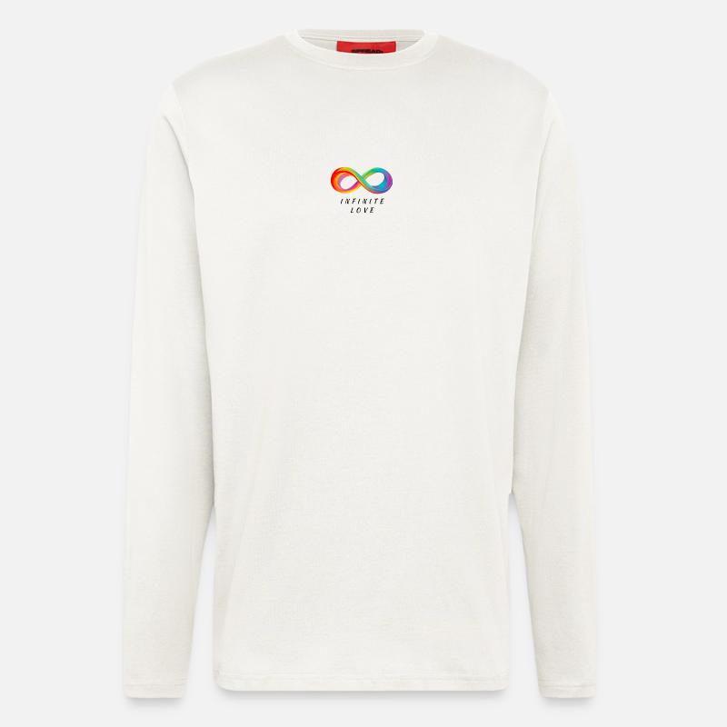 Infinite Love - Buntes Unendlichkeitszeichen - Langarmshirt - made by SPREAD - OFF WHITE