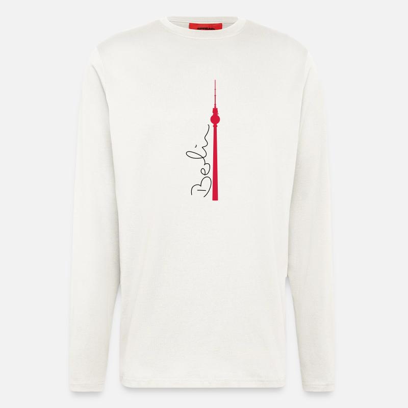 Berlin Fernsehturm - Langarmshirt - made by SPREAD  - OFF WHITE