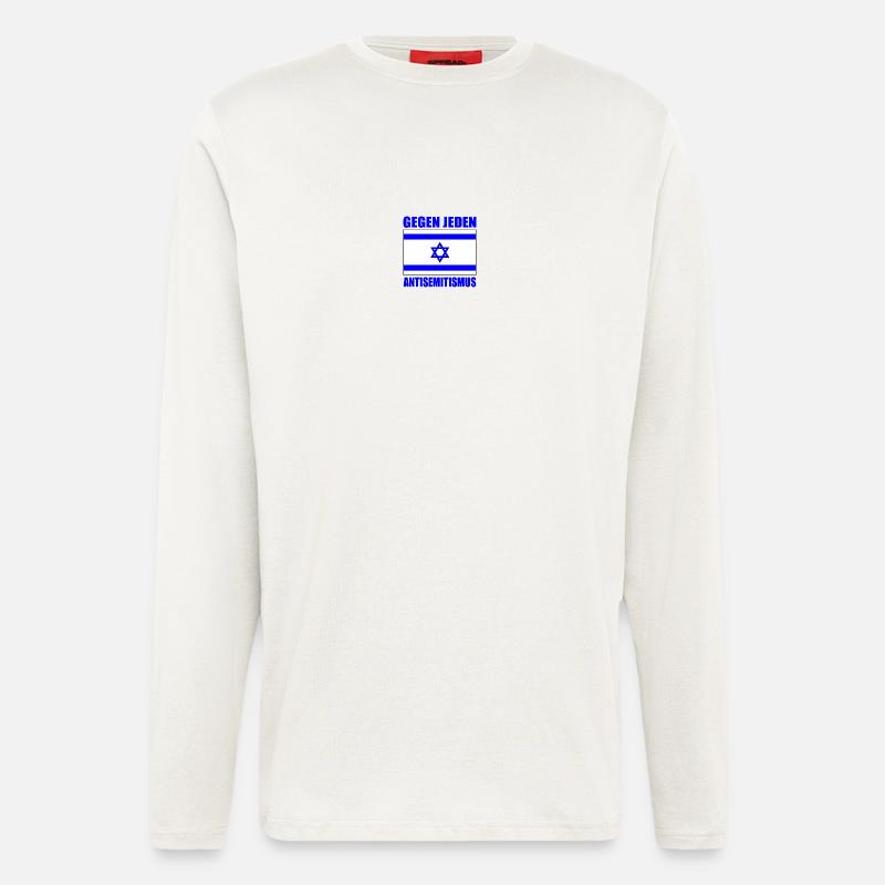 Gegen jeden antisemitismus - Langarmshirt - made by SPREAD  - OFF WHITE