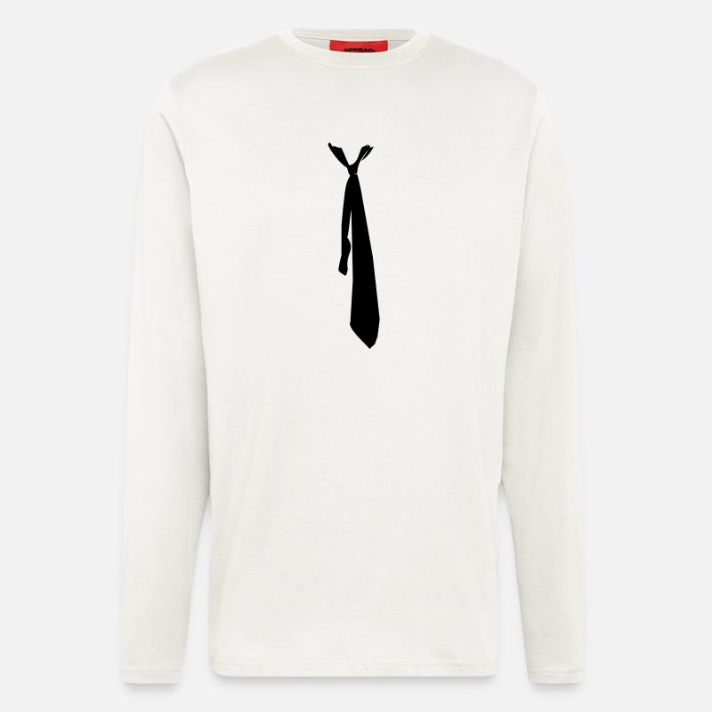 Schlips - Krawatte - Langarmshirt - made by SPREAD  - OFF WHITE