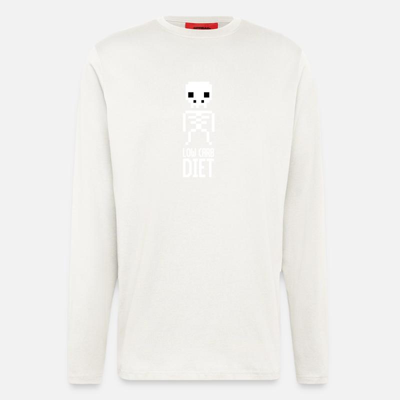 Low Carb Diet Skeleton - Longsleeve - made by SPREAD  - OFF WHITE