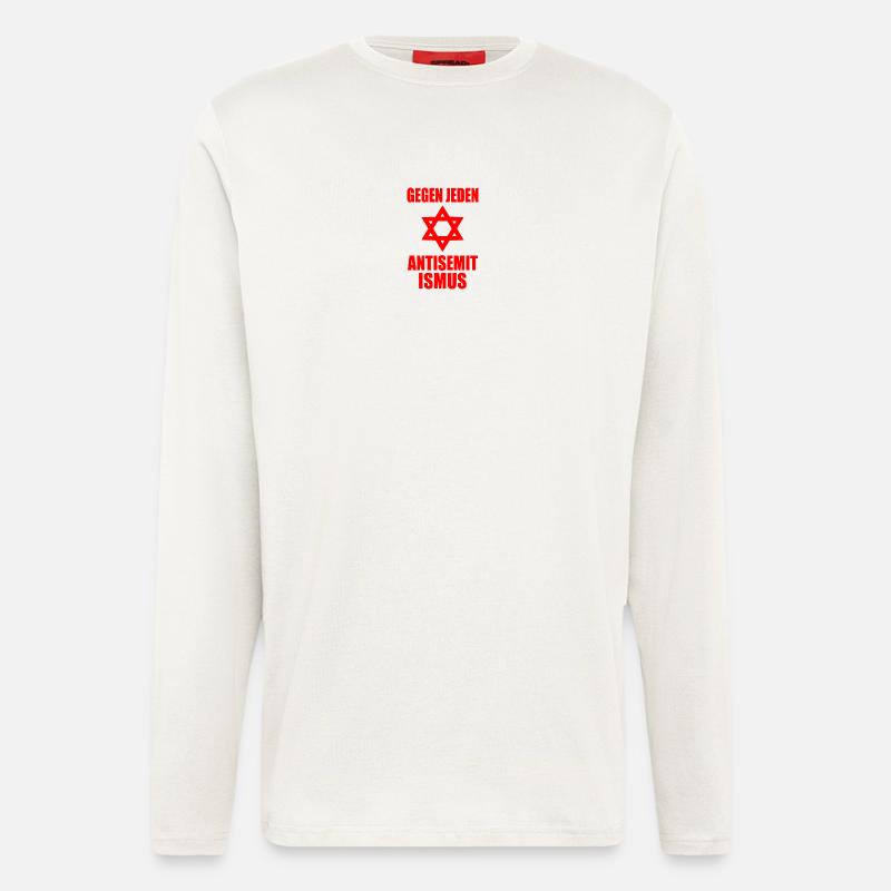 Gegen jeden antisemitismus - Langarmshirt - made by SPREAD  - OFF WHITE