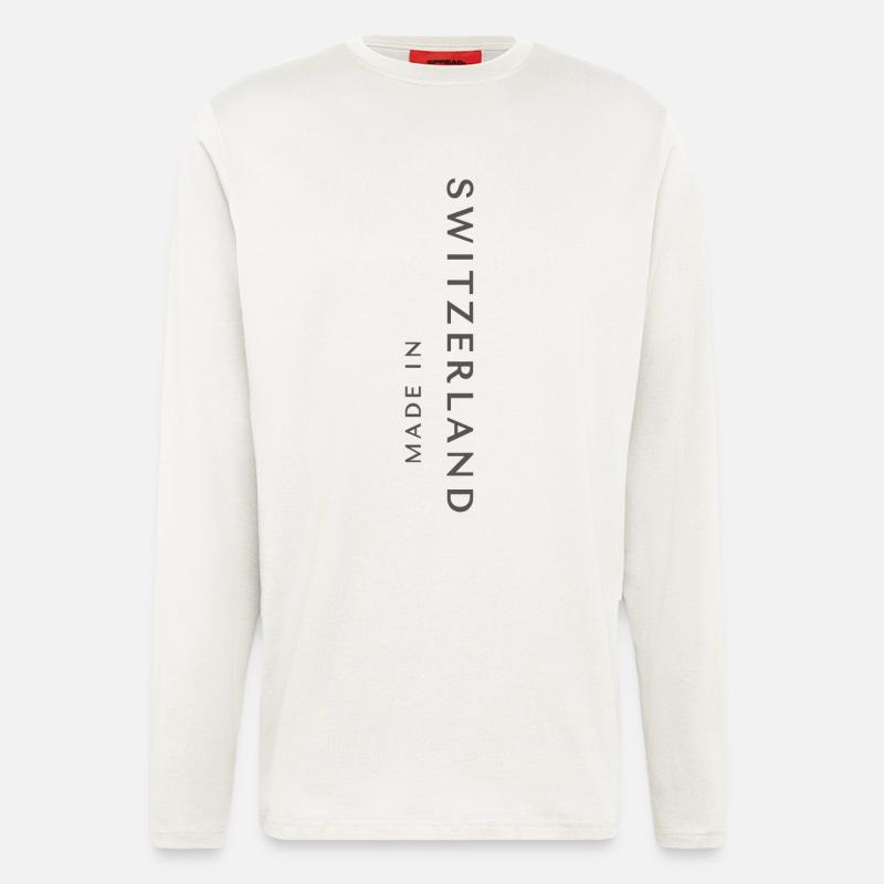 Made in Switzerland, Schweizer Stolz - Langarmshirt - made by SPREAD  - OFF WHITE