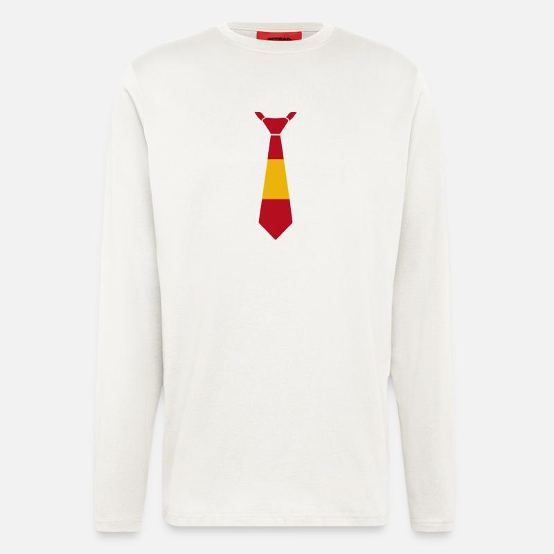 Krawattendesign der deutschen Flagge - Langarmshirt - made by SPREAD  - OFF WHITE