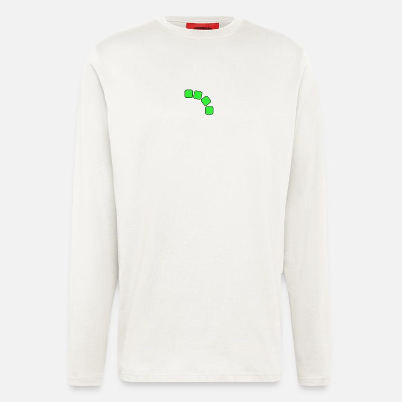 Grüne Quadrate Sequenz - Langarmshirt - made by SPREAD  - OFF WHITE