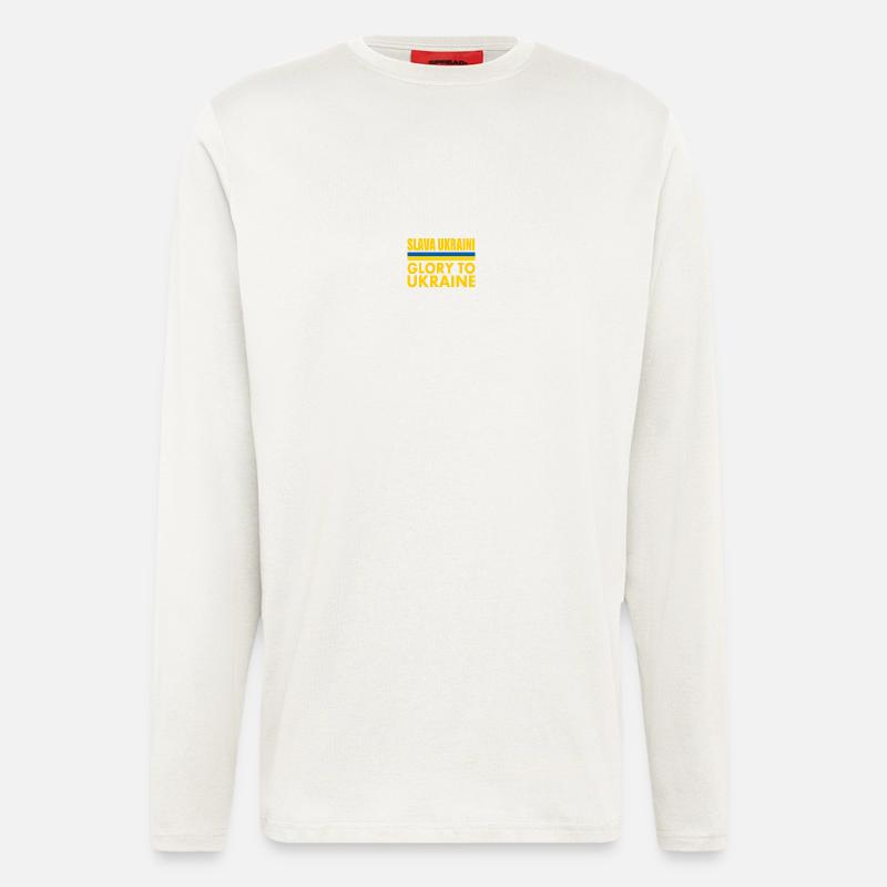Slava ukraini - Langarmshirt - made by SPREAD  - OFF WHITE