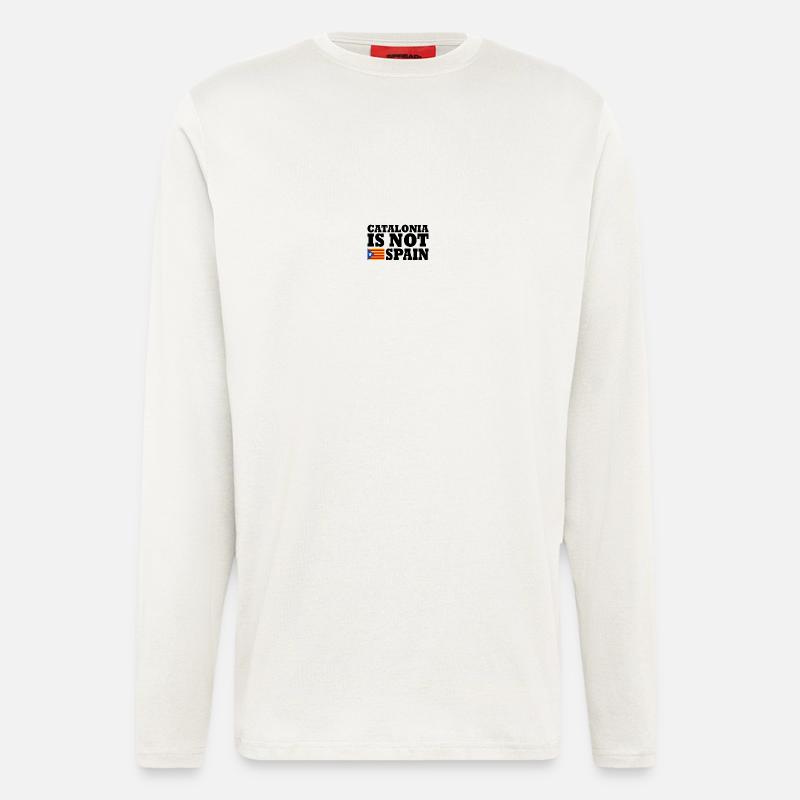 catalonia is not spain - Langarmshirt - made by SPREAD  - OFF WHITE