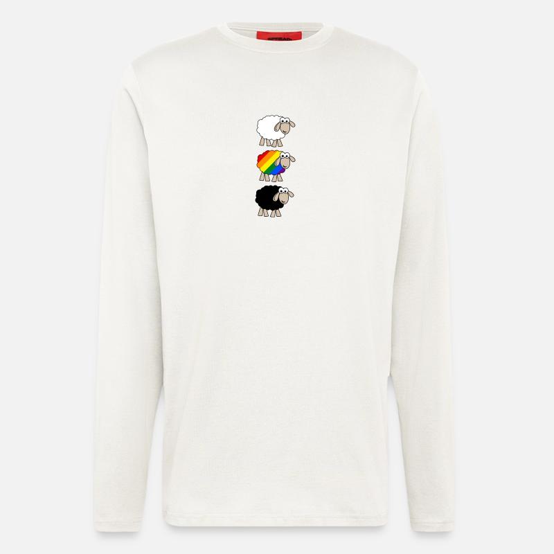 Rainbow Sheep - Longsleeve - made by SPREAD  - OFF WHITE