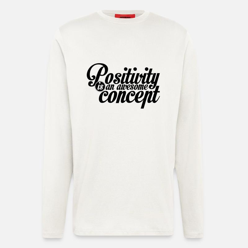 Positives Mindset Geschenk - Langarmshirt - made by SPREAD  - OFF WHITE