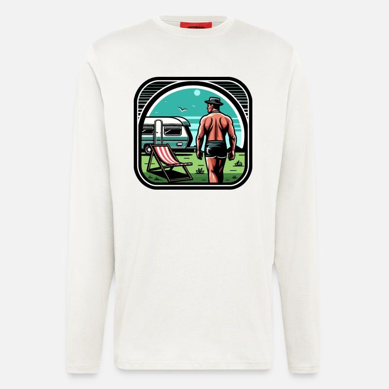 Camping holidaymakers - Longsleeve - made by SPREAD  - OFF WHITE