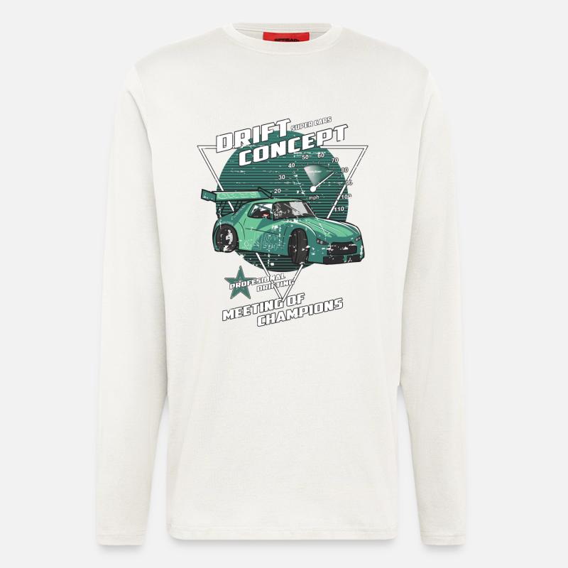 Drift Auto - Langarmshirt - made by SPREAD  - OFF WHITE