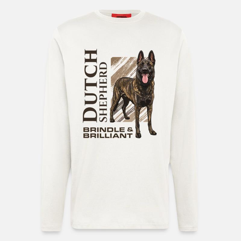 Dutch Shepherd – Dutchie - Langarmshirt - made by SPREAD  - OFF WHITE