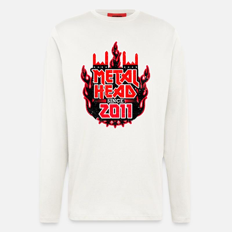 METALHEAD since 2011 - Langarmshirt - made by SPREAD  - OFF WHITE