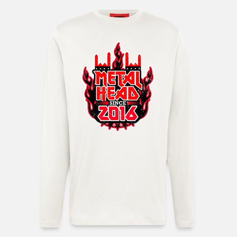 METALHEAD since 2016 - Langarmshirt - made by SPREAD  - OFF WHITE