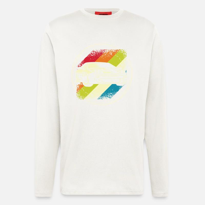 Rallye auto retro - Langarmshirt - made by SPREAD - OFF WHITE