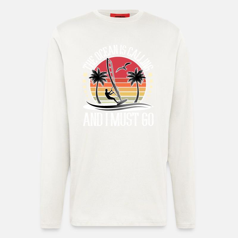 Windsurfing Windsurfer Windsurf - Longsleeve - made by SPREAD  - OFF WHITE