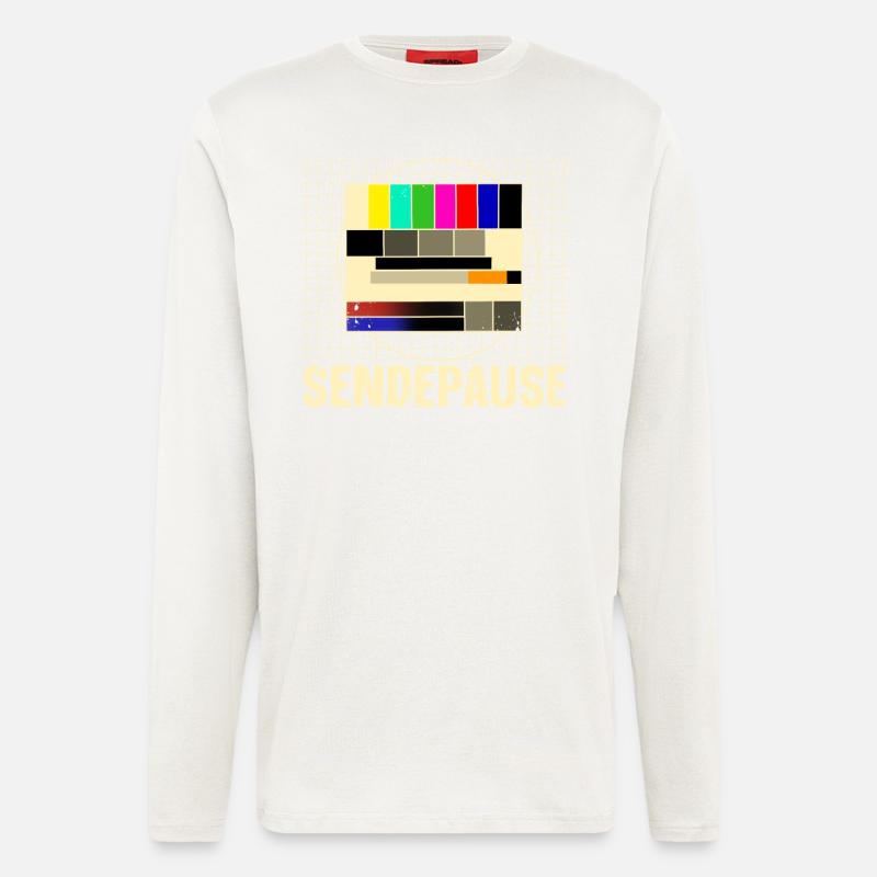Testbild Sendepause - Langarmshirt - made by SPREAD - OFF WHITE