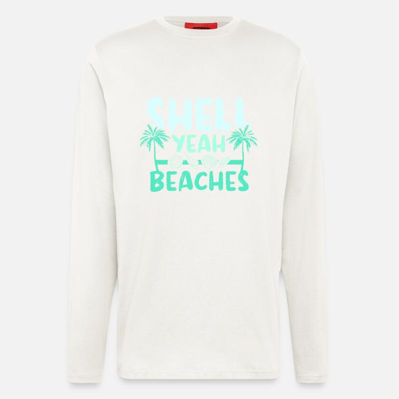 Shell yeah beaches - Longsleeve - made by SPREAD  - OFF WHITE