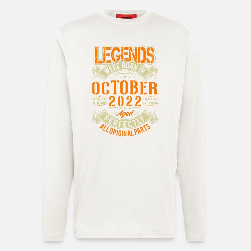 2022 October Birthday Legend - Longsleeve - made by SPREAD  - OFF WHITE
