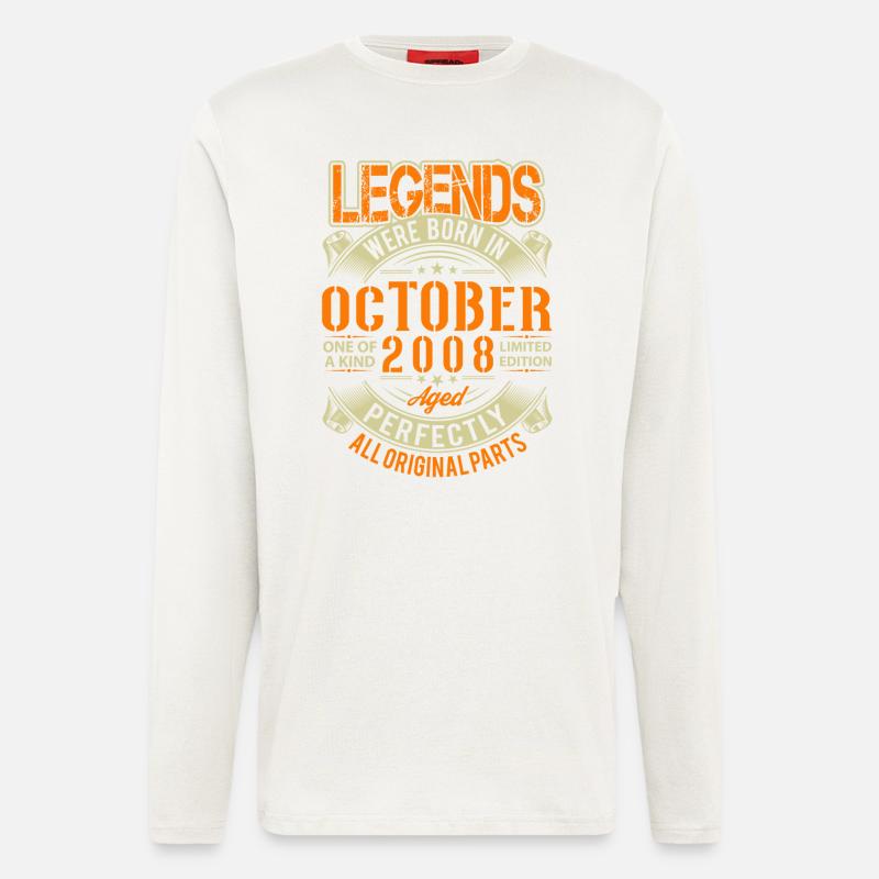 2008 October Birthday Legend - Longsleeve - made by SPREAD - OFF WHITE