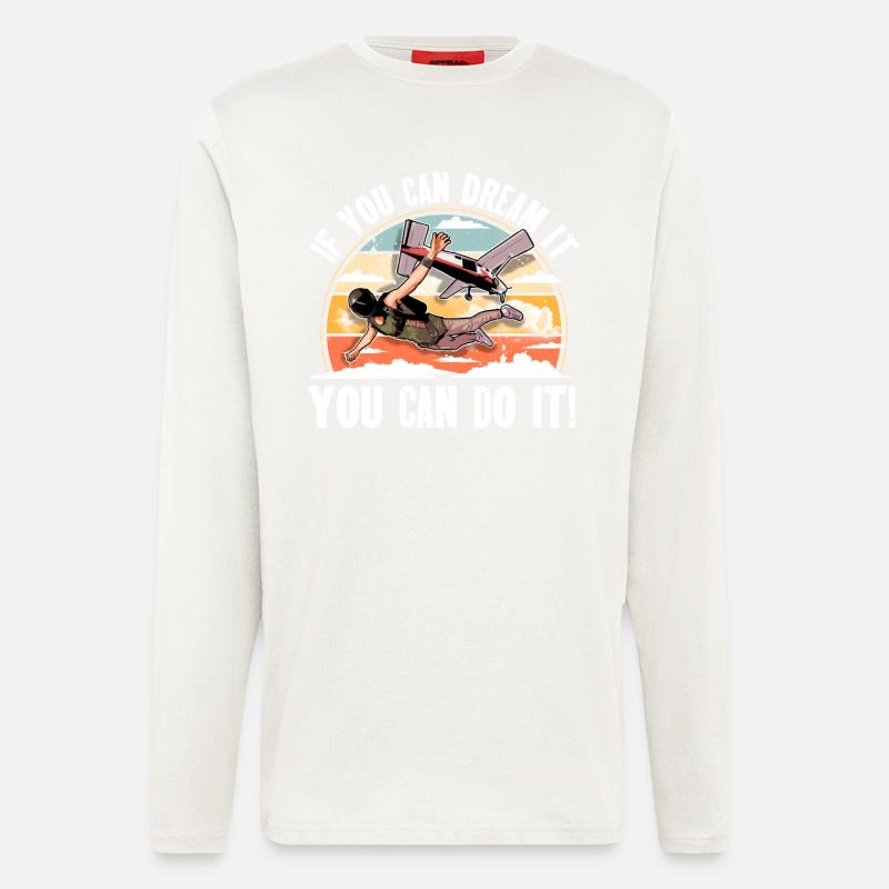 Skydiving Parachuting Parachute - Longsleeve - made by SPREAD  - OFF WHITE