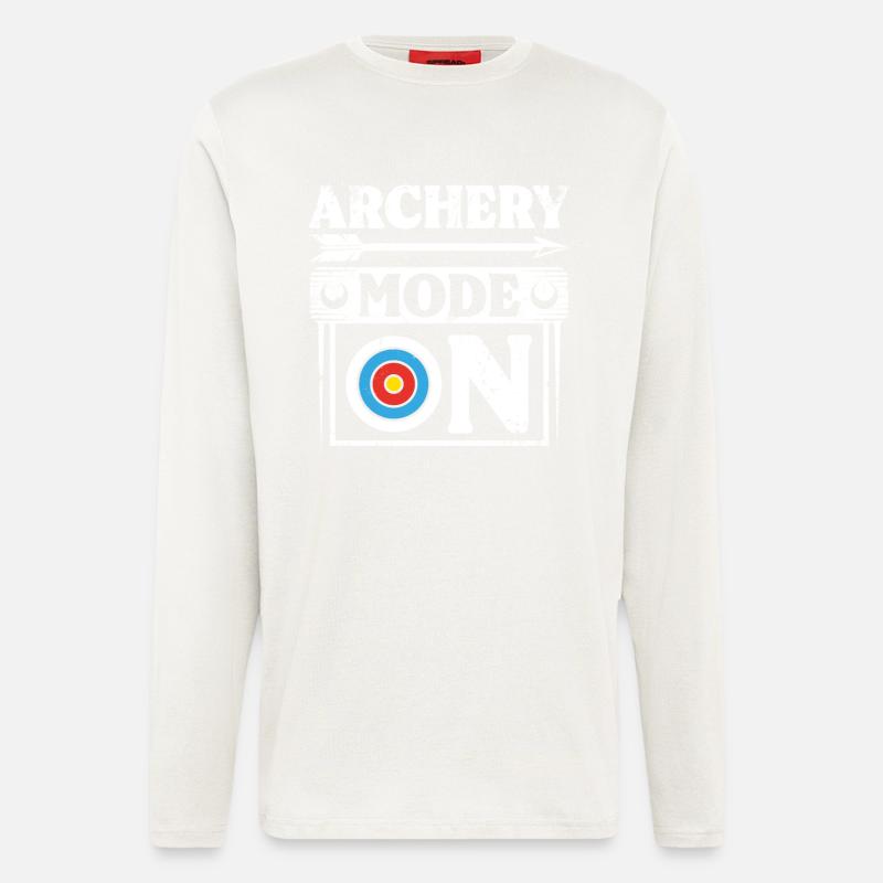Mode tir à l’arc activé - Manches longues bio décontracté fabriqué en UE - OFF WHITE