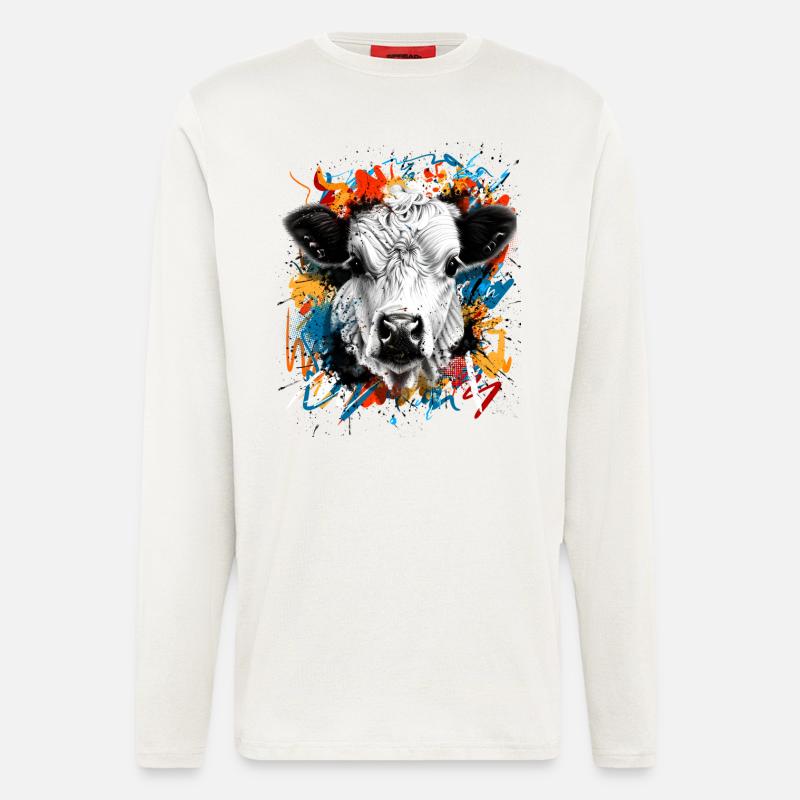 Kuh - Langarmshirt - made by SPREAD  - OFF WHITE