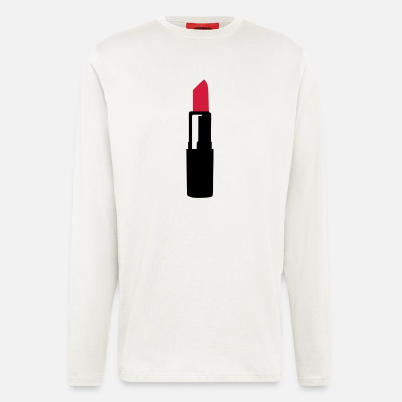 Lippenstift - Langarmshirt - made by SPREAD  - OFF WHITE