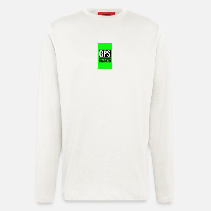 GPS-Tracking-ähnliches Design - Langarmshirt - made by SPREAD  - OFF WHITE