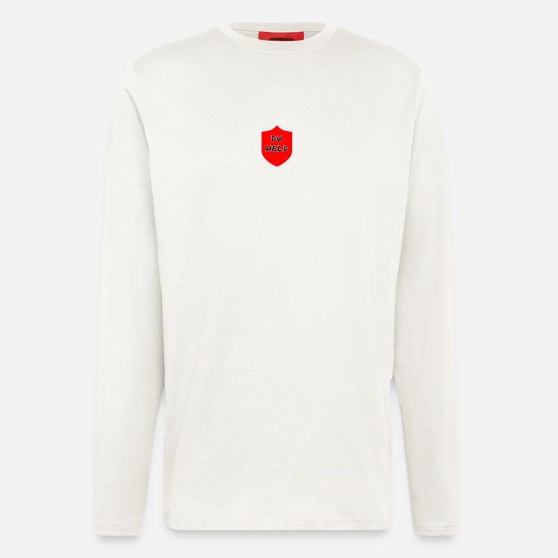 Du Held Schild - Langarmshirt - made by SPREAD  - OFF WHITE