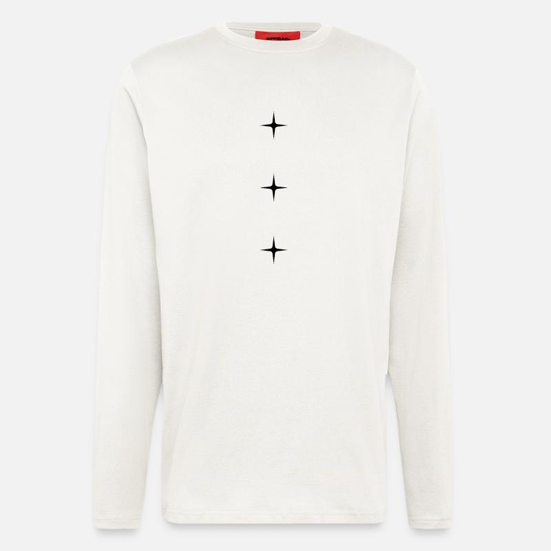 Three stars – Minimal Star DesignSimple design - Longsleeve - made by SPREAD  - OFF WHITE