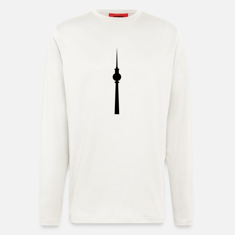 fernsehturm_2 - Langarmshirt - made by SPREAD  - OFF WHITE